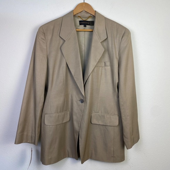 Classiques Entier Jackets & Blazers - NWT Classiques Entier L SILK Flax Tan Blazer Coastal Heritage Luxe Nordstrom